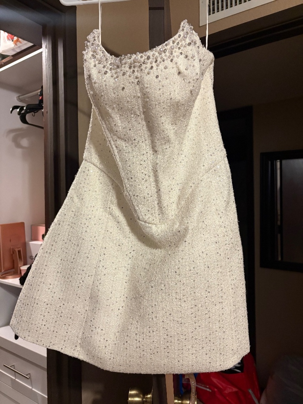 Lorrie Tweed Corset Mini Dress